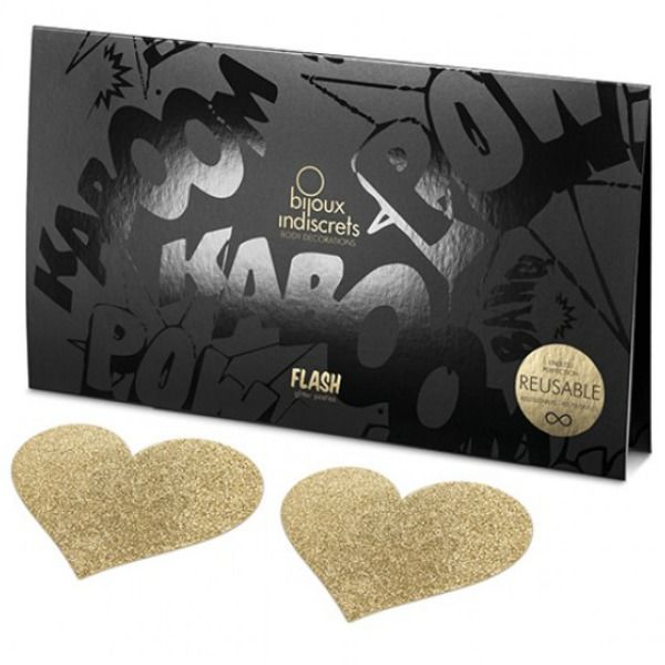 Bijoux Indiscrets – Nippies Cœur Or – Modèle Flash