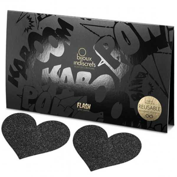 Bijoux Indiscrets – Nippies Cœur Noir – Modèle Flash