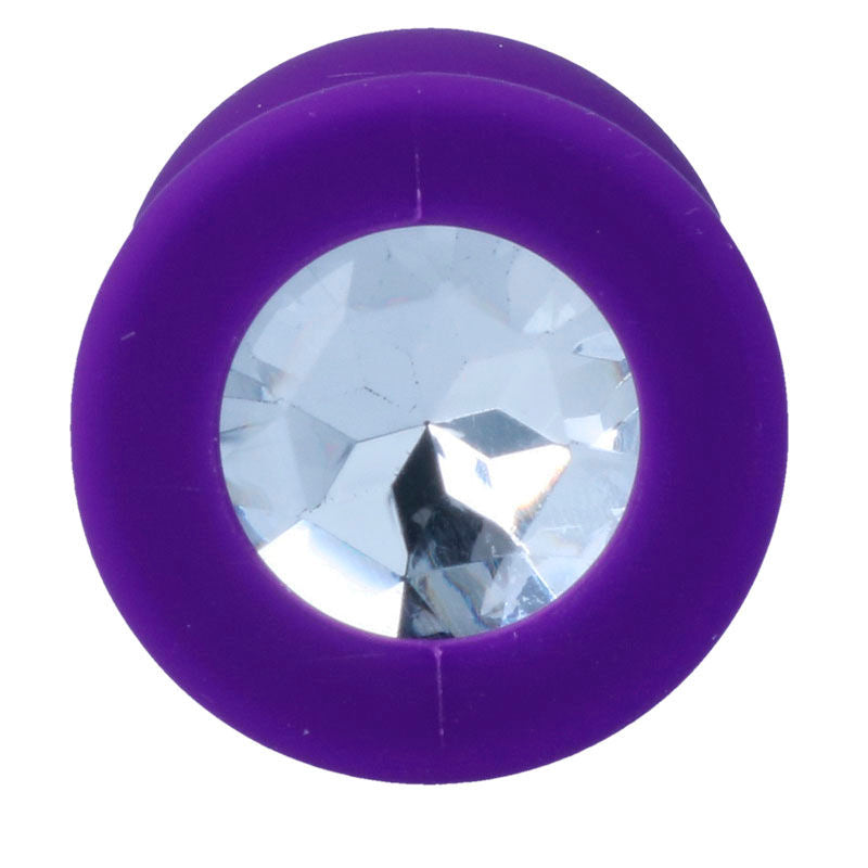 Intense - Plug en silicone avec strass - Lilas - Taille M