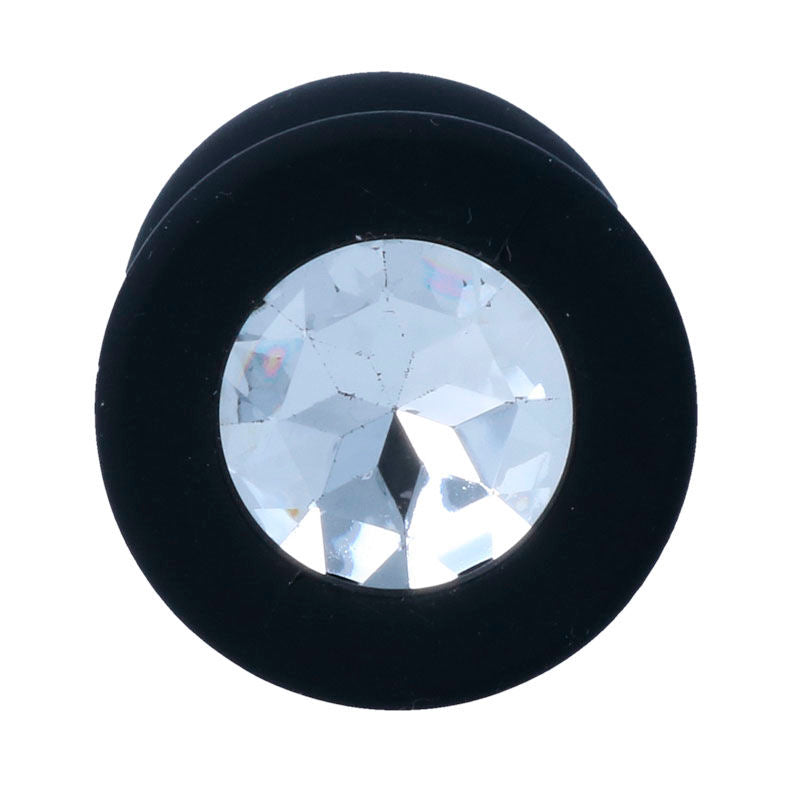 Intense - Plug en silicone avec strass - Noir