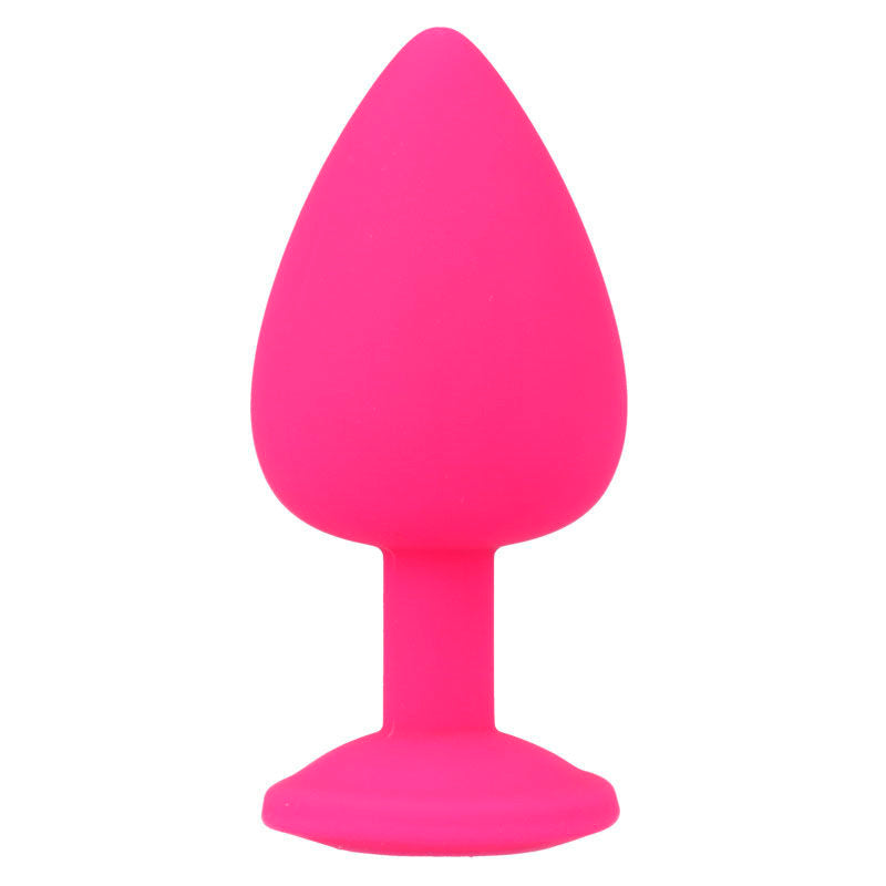 Intense - Plug en silicone avec strass - Fuchsia