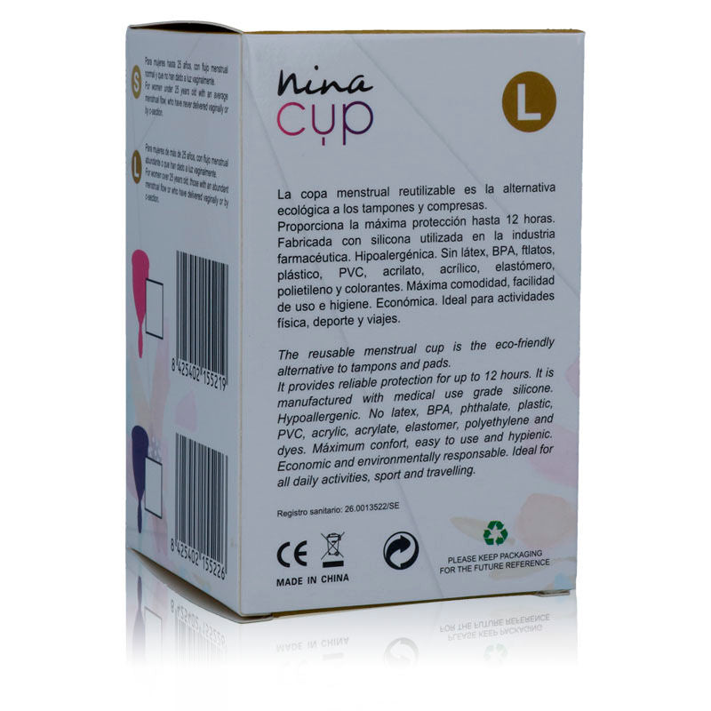 Nina kikí Coupe menstruelle rose Taille L