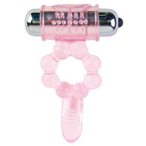 Baile - anneau silicone 10 rythmes de langue avec vibration rose
