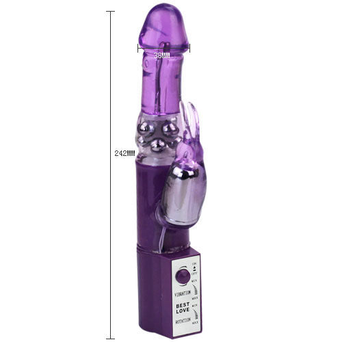 Baile Vibro rabbit avec billes rotatives Hot Lady Rose