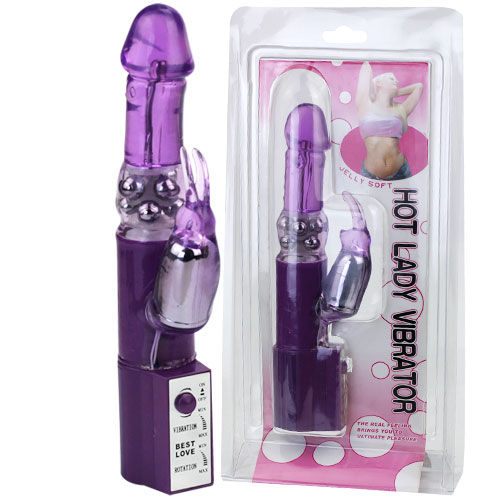 Baile Vibro rabbit avec billes rotatives Hot Lady Rose