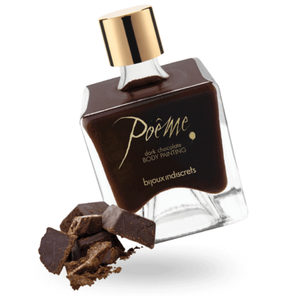 Bijoux Indiscrets - Peinture comestible chocolat Noir Poême - 50 gr