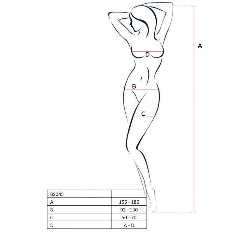 Passion - femme bs045 bodystocking blanc taille unique
