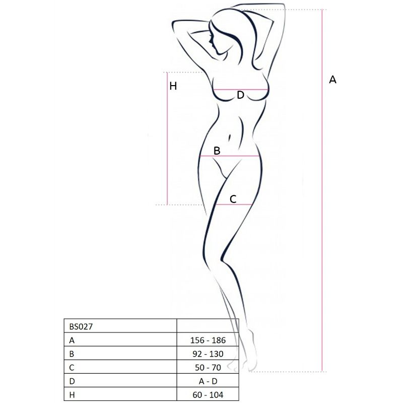 Passion - femme bs027 bodystocking style robe noir taille unique