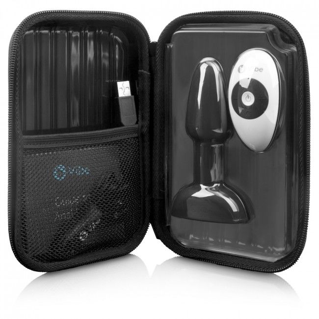 b-Vibe - Plug Anal Vibrant Rotatif Rimming - Noir