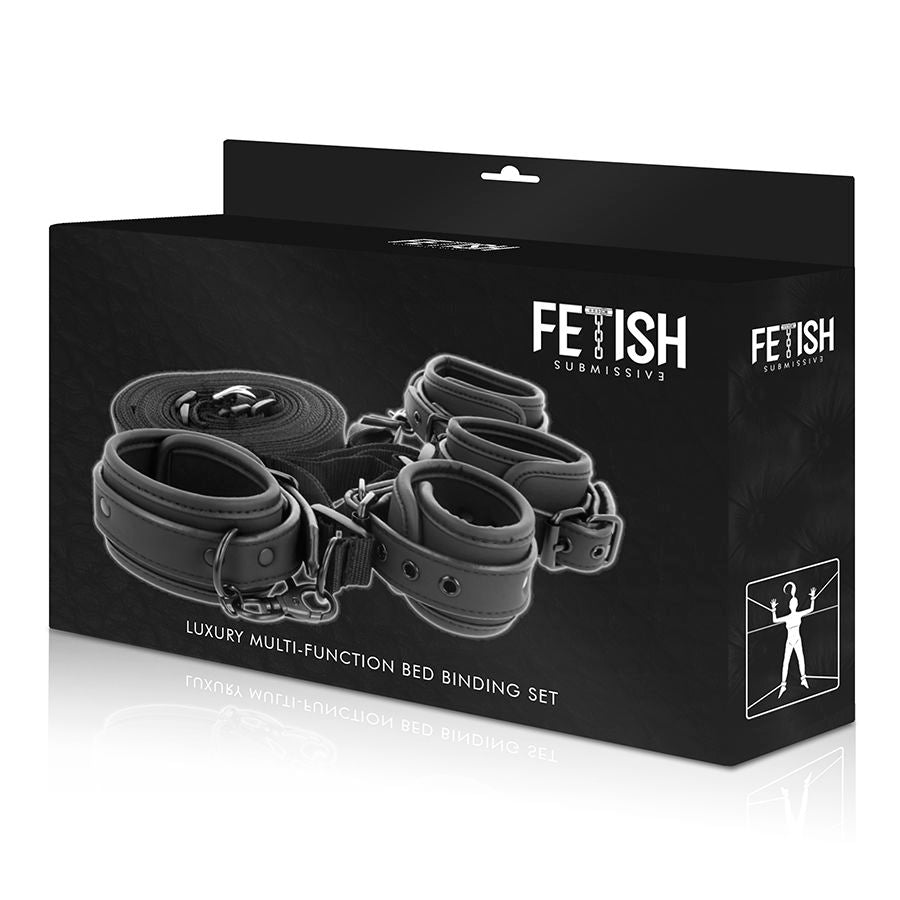 Fetish submissive - ensemble de menottes et liens avec doublure en noprène
