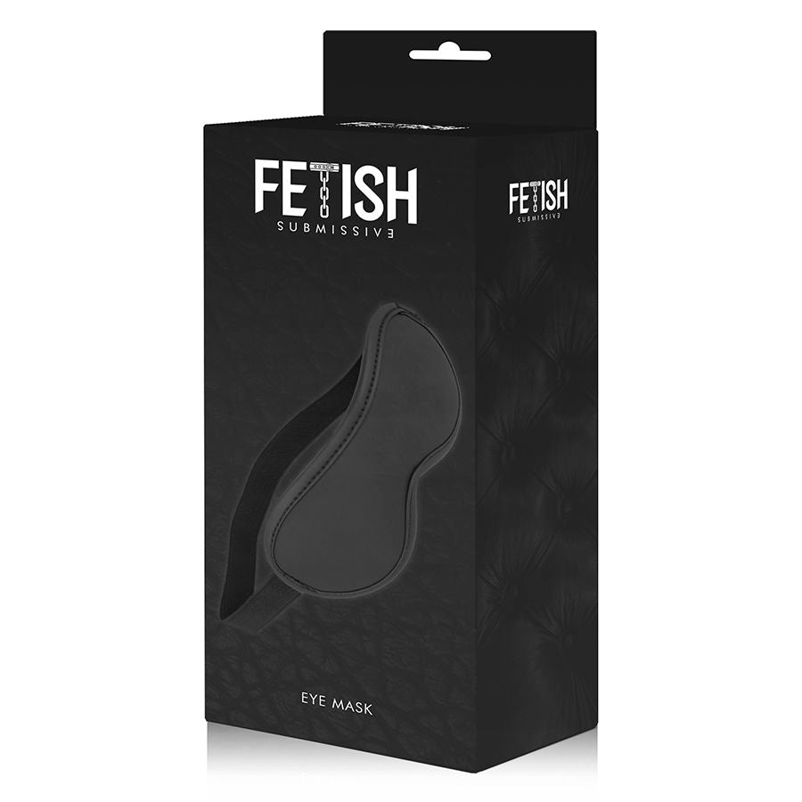 Fetish submissive - masque en cuir végan ii avec doublure en noprène