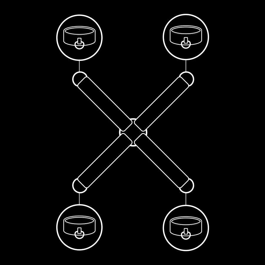 Fetish submissive - union de menottes en cuir végan