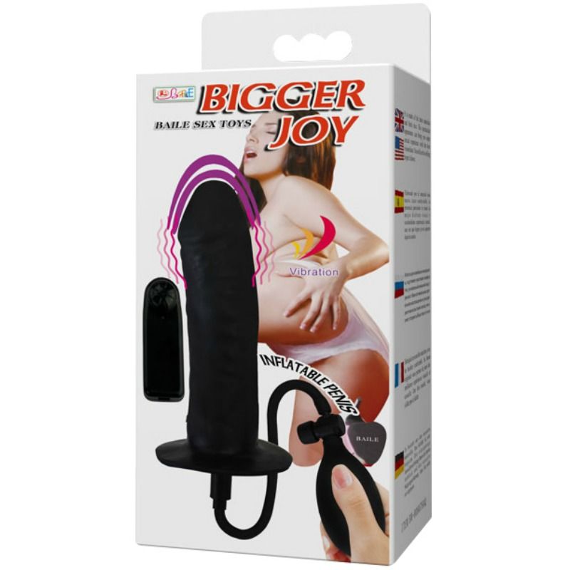 Baile - pénis gonflable bigger joy avec vibration 16 cm