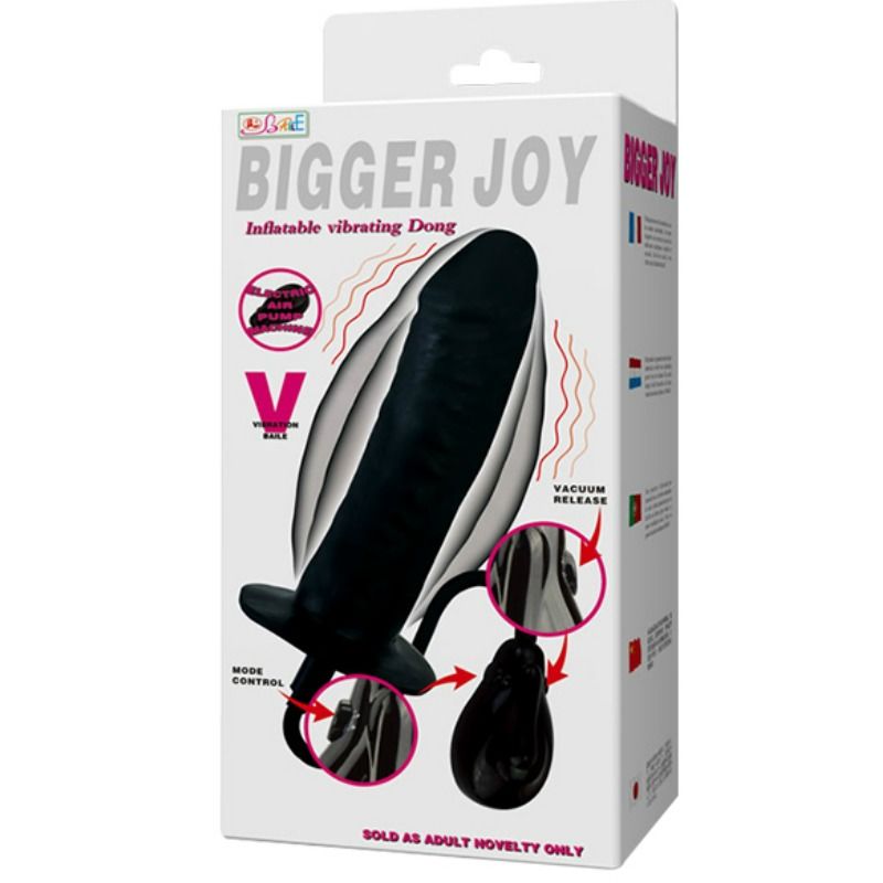 Baile - gode gonflable bigger joy avec vibration 16 cm