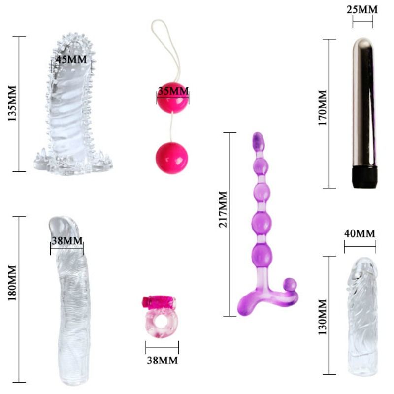 Baile - Kit Fantasy Couple: Gode Perles Chapelet Vibro