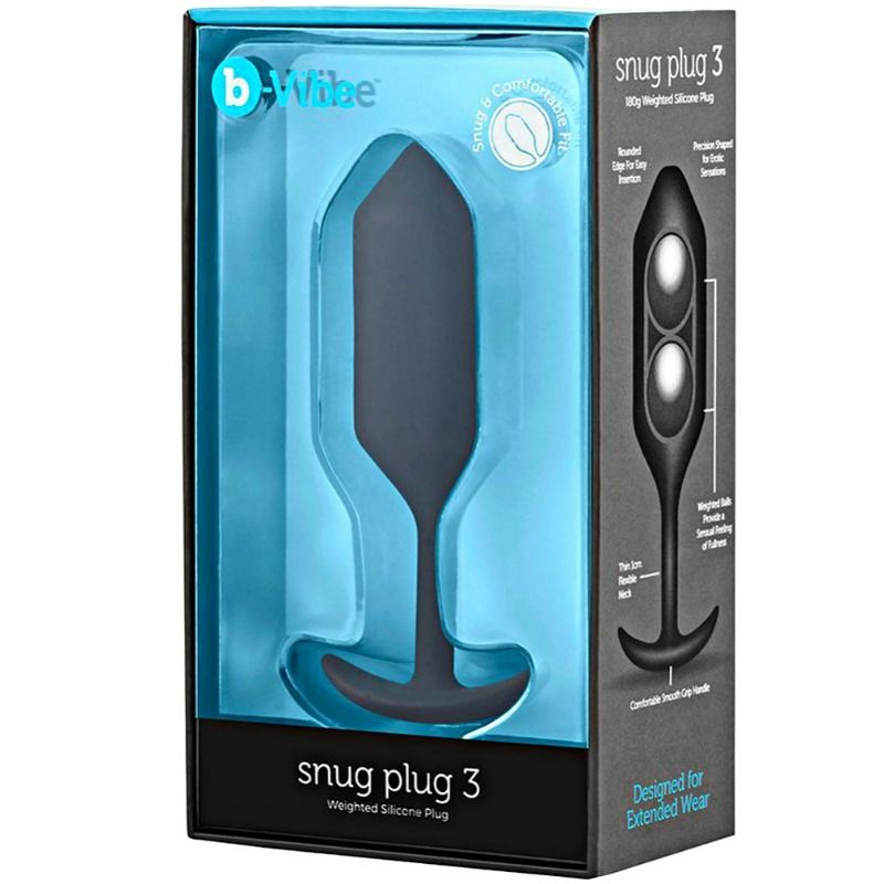 b-Vibe - Plug Anal 180g Snug Plug 3 - Noir