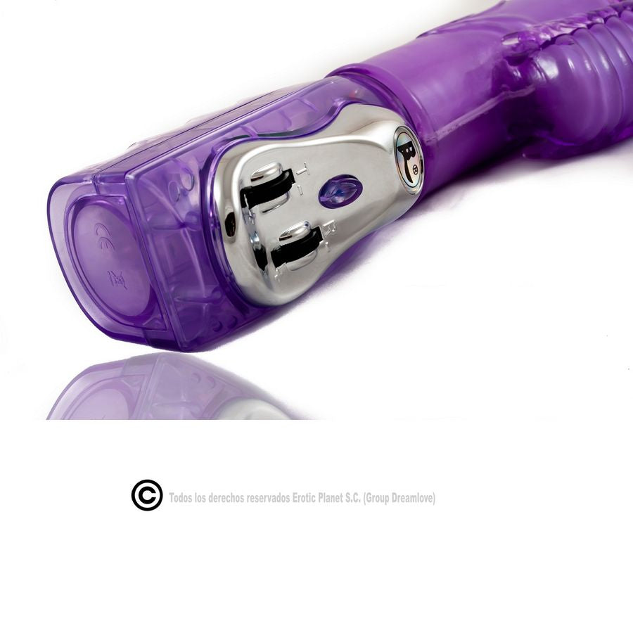 Baile - rotateur haut et bas lapin lilas avec superstimulateur