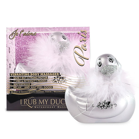 Big tease toys - Canard vibrant Paris Argent I Rub My Duckie 2.0