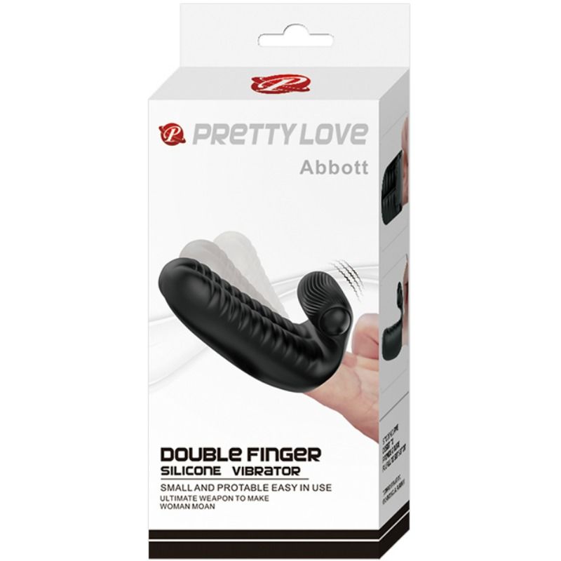 Pretty Love – Stimulateur Vibrant pour 2 Doigts – Noir