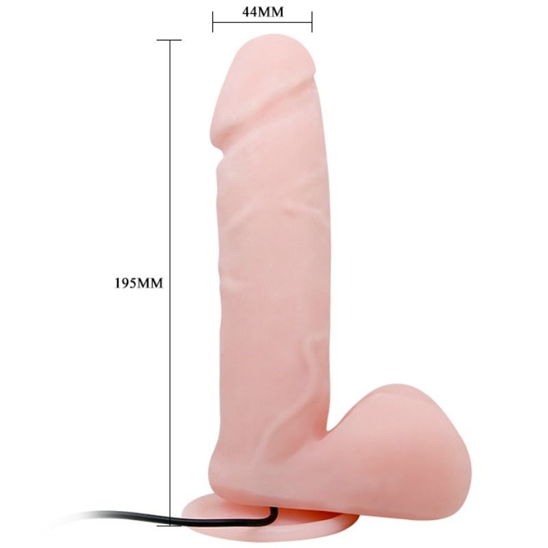 Baile - Gode Vibrant avec Ventouse Réaliste Oliver - 19,5 cm