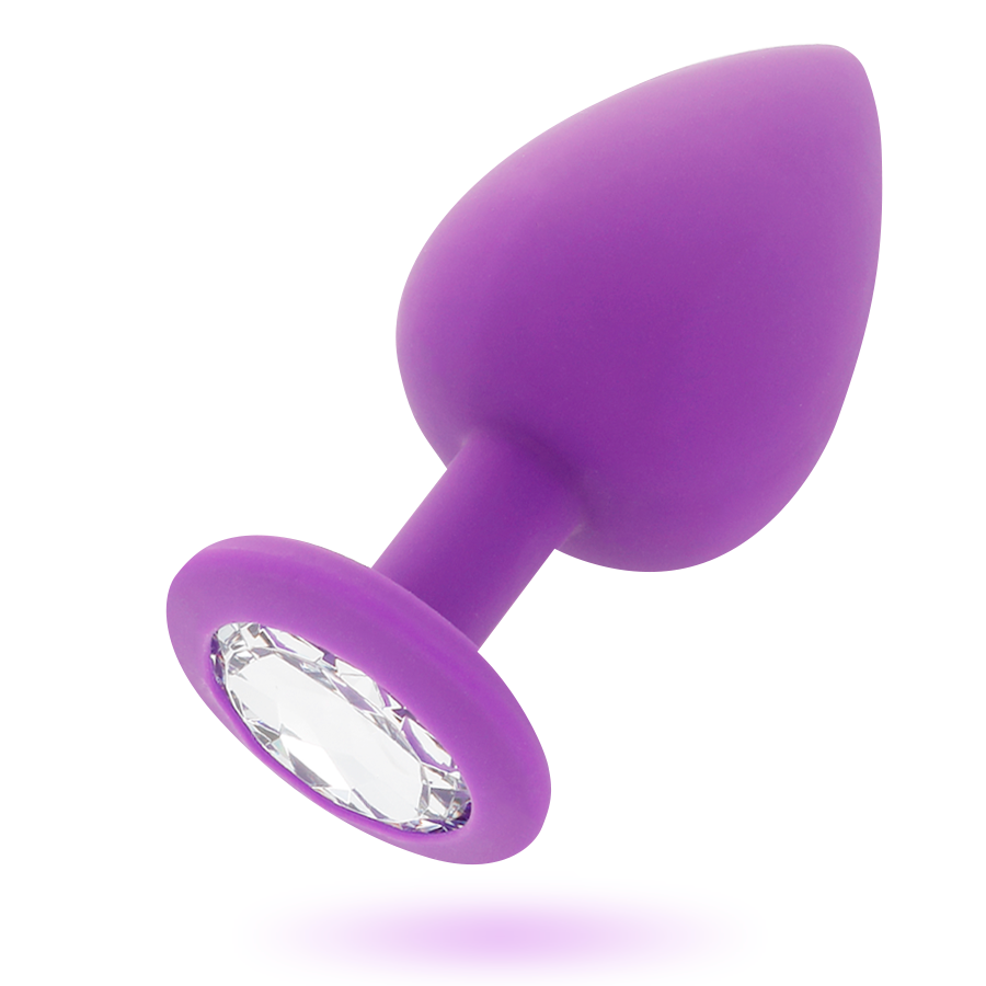 Intense - Plug en silicone avec strass - Lilas - Taille M