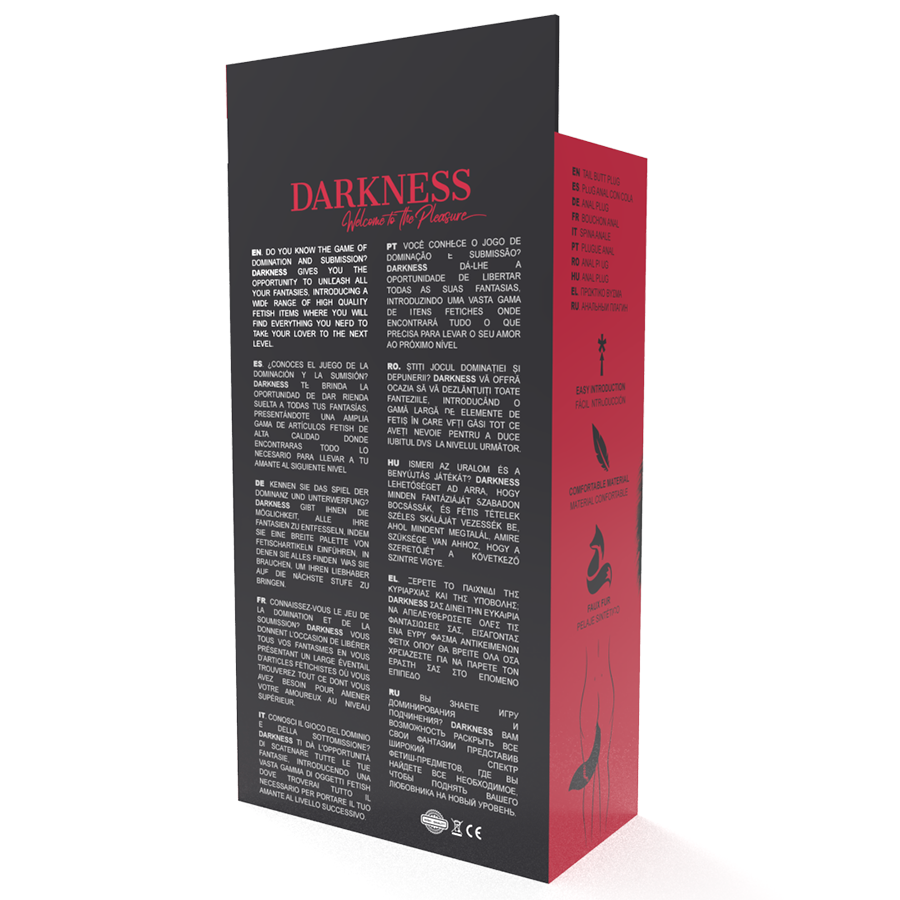Darkness - Plug à Queue de renard en métal - Noir