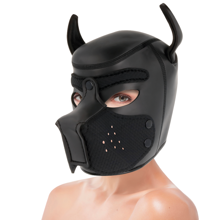 Darkness - masque pour chien en néoprène avec museau amovible m