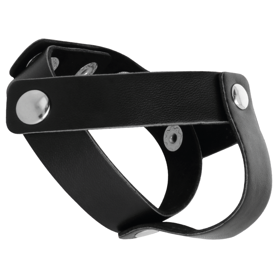 Cockring Cuir Réglable Pénis Testicules - Darkness - Darkness