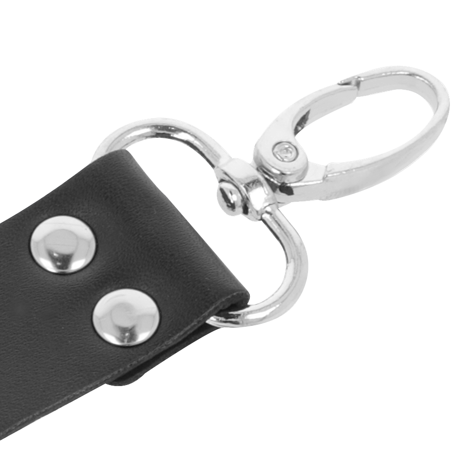Darkness - menottes en cuir pour pieds et mains noir