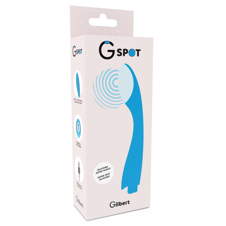 G-spot - vibrateur gylbert turquoise bleu g-spot