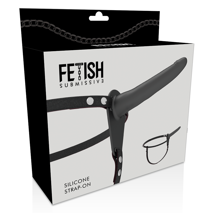 Fetish submissive harness - silicone noir 15 cm