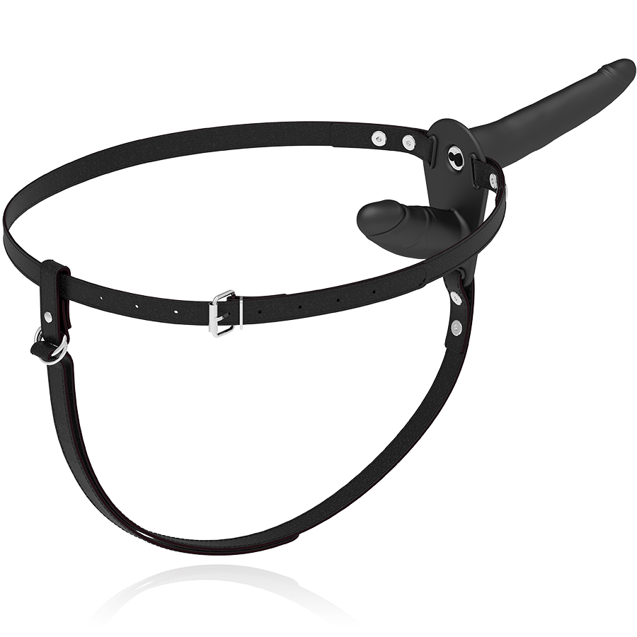 Fetish submissive harness - vibrateur noir double pénétration
