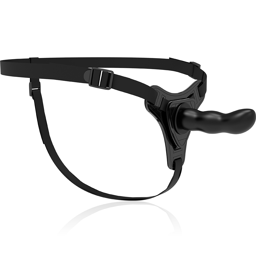 Fetish Submissive - Gode Ceinture Femme avec Harnais Noir / 16 cm