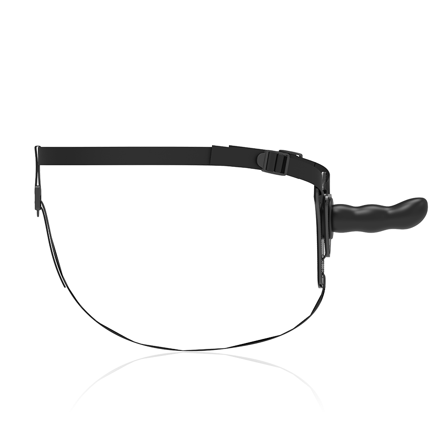 Fetish submissive harness - silicone noir point g 16 cm