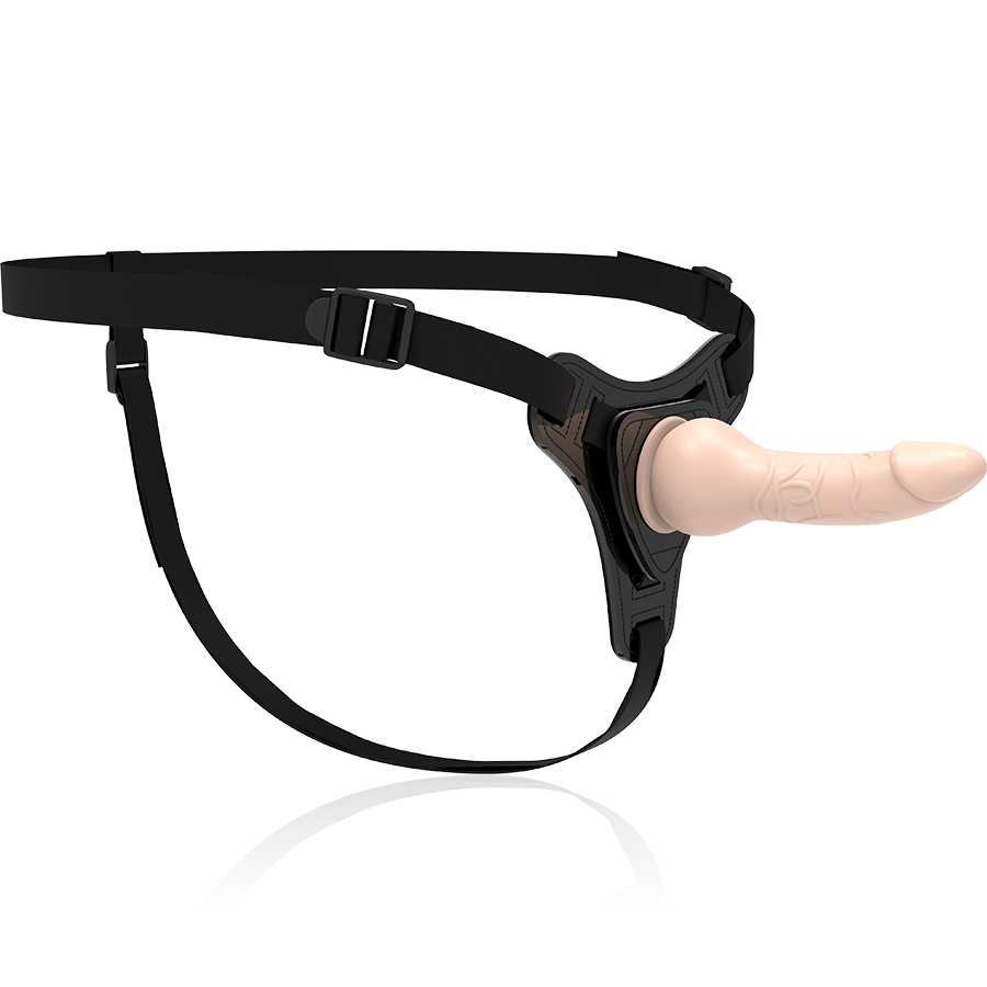 Fetish Submissive - Gode Ceinture Réaliste avec harnais Beige / 16 cm