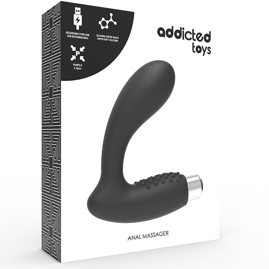 Addicted toys - vibrateur prostatique rechargeable modèle 5 - noir