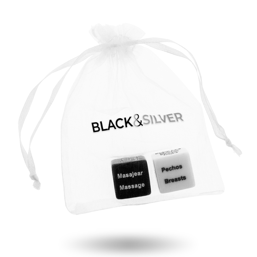 Dés érotiques pour couples noir et argenté - Black&Silver - Black&Silver