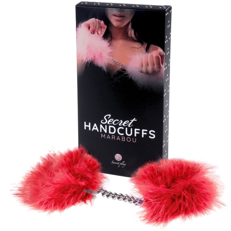 Secret Play - Menottes en Plumes Handcuffs Marabou - Rouge