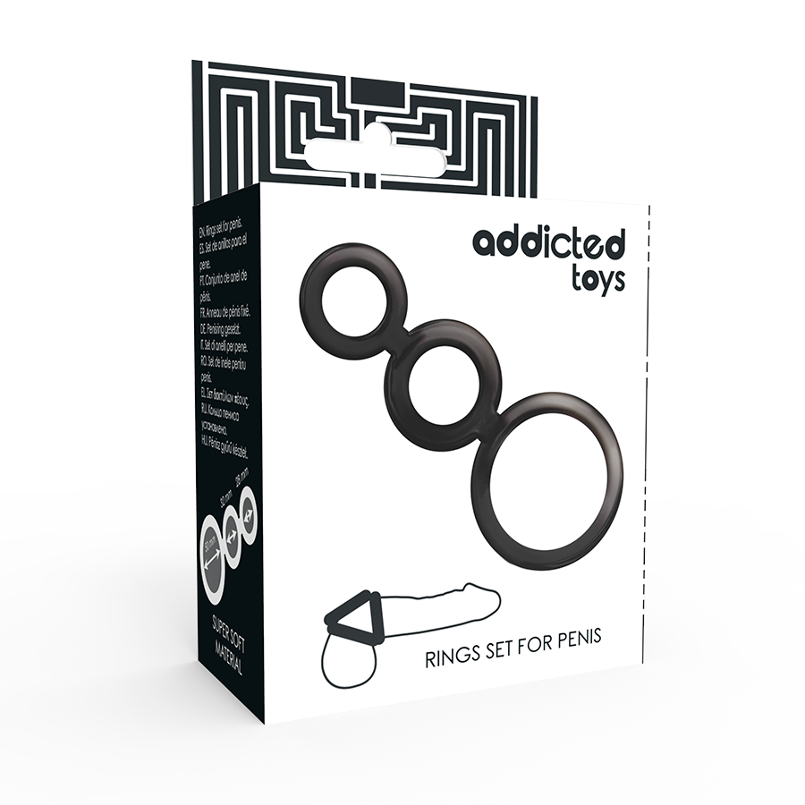 Addicted toys - ensemble danneau pour pénis - fumé