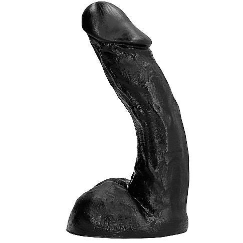 All Black - Gode Réaliste Courbé XXL - 23 cm