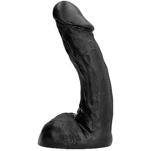All Black - Gode Réaliste Courbé XXL - 28 cm