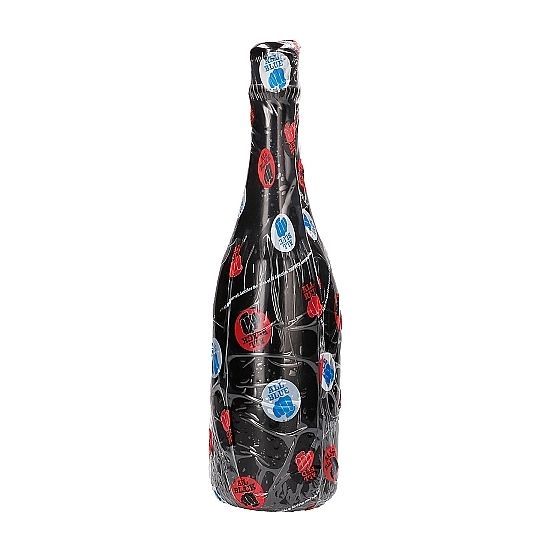 All Black – Gode fisting en forme de bouteille de champagne – 34,5 cm