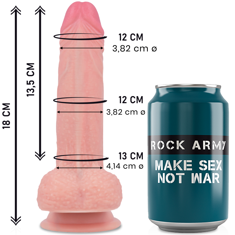 Rock Army - Godemichet Ventouse Ultraréaliste / 18 cm
