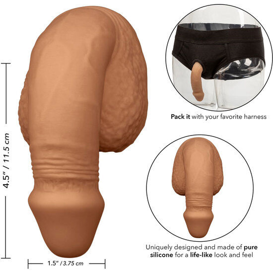 Calexotics - emballage silicone pénis 12.75 cm caramel