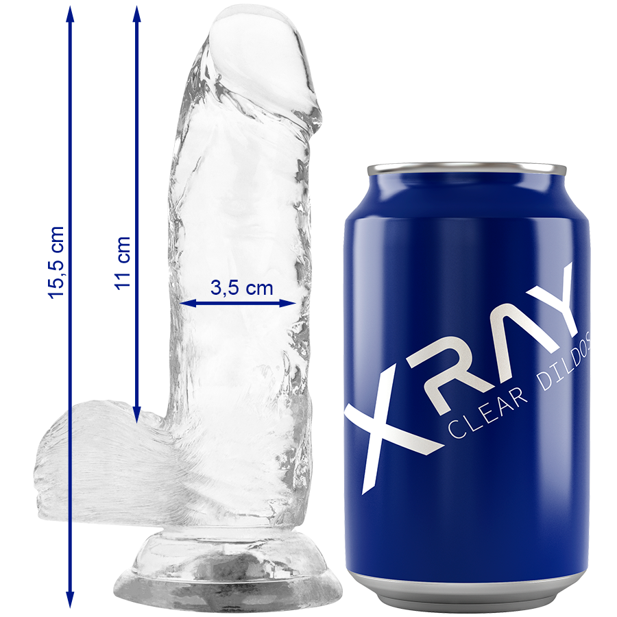 Gode Réaliste X Ray Clear Transparent 15,5 cm - X Ray