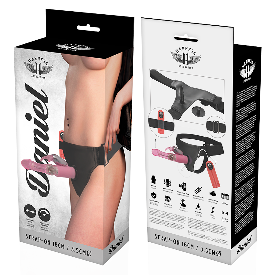 Harness attraction - rnes daniel avec vibration et rotation 18 cm -o- 3.5 cm