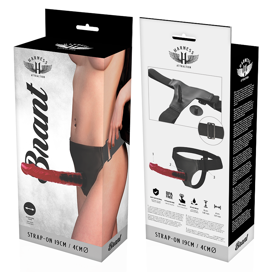 Harness Attraction – Gode ceinture réaliste Brant – 19 cm