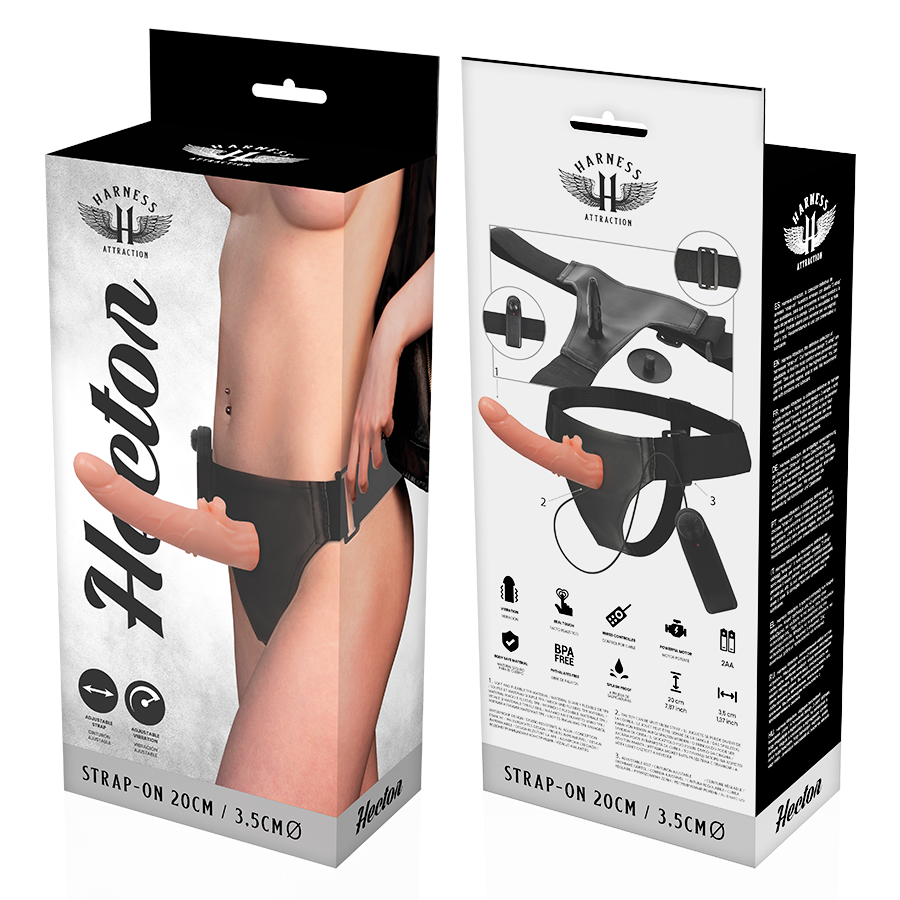 Harness attraction - rnes vibrateur hector 20 cm -o- 3.5 cm