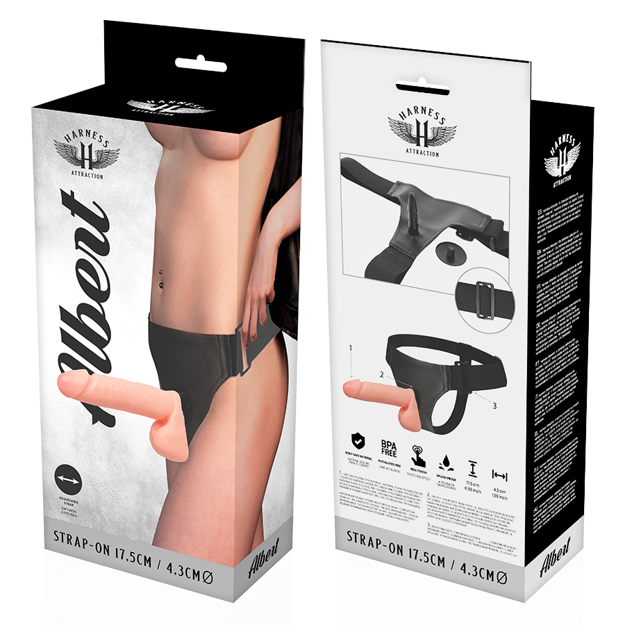 Harness Attraction – Gode ceinture réaliste Albert – 17,5 cm