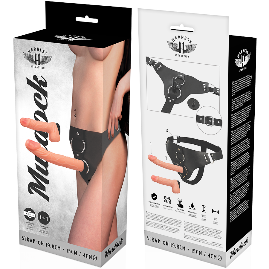 Harness Attraction – Double Gode ceinture murdock – 19,8 cm